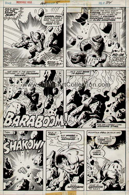 Incredible Hulk Annual #5 page 34 by Sal Buscema / Jack Abel